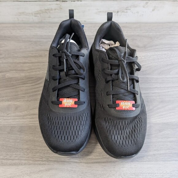 Skechers Go Run Performance Size 7 Wide Air Cooled Goga Mat Lightweight Black - Picture 3 of 9